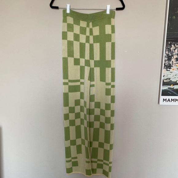 Paloma Wool Puerto Pants in green and cream Size Small - Picture 4 of 4